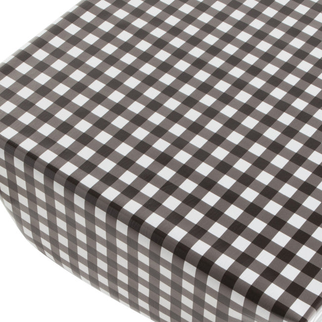 Vito Block, vaxduk med rutor i svart och vitt, 140 cm bred