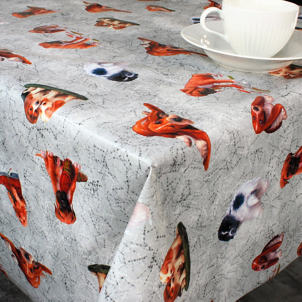 Vaxduk med små söta hundar